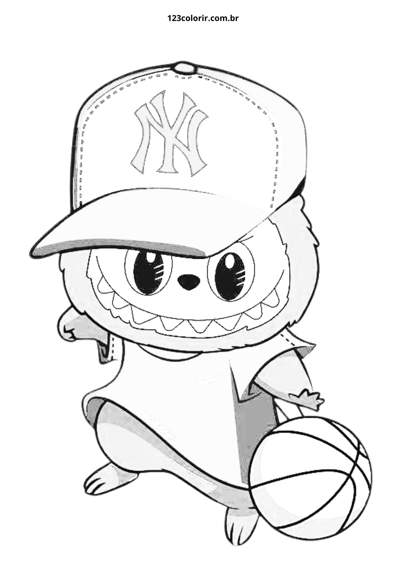 labubu para colorir vs hello kitty para colorir