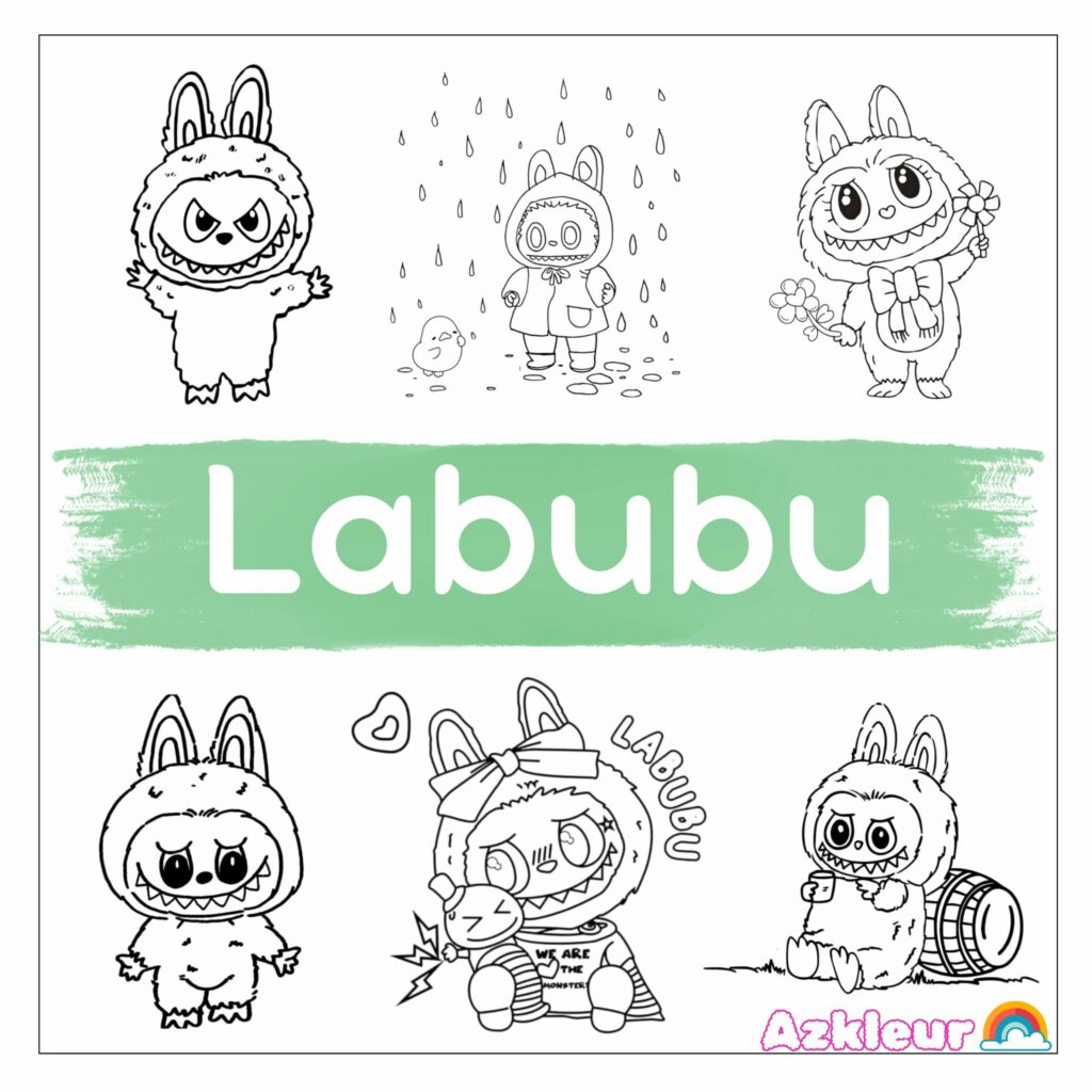 molde labubu paper doll para imprimir