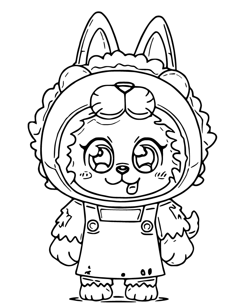 Labubu desenho para imprimir