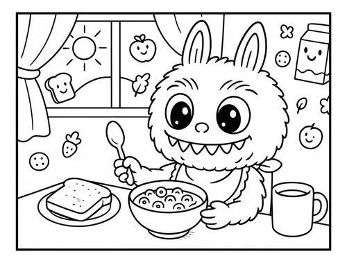 Desenhos fofos do Labubu