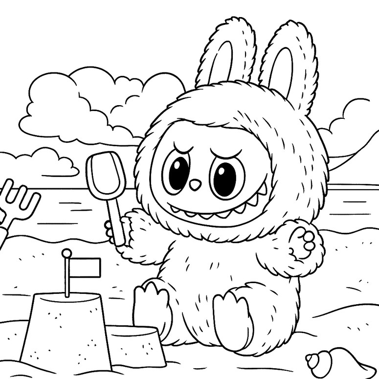 Labubu para colorir online