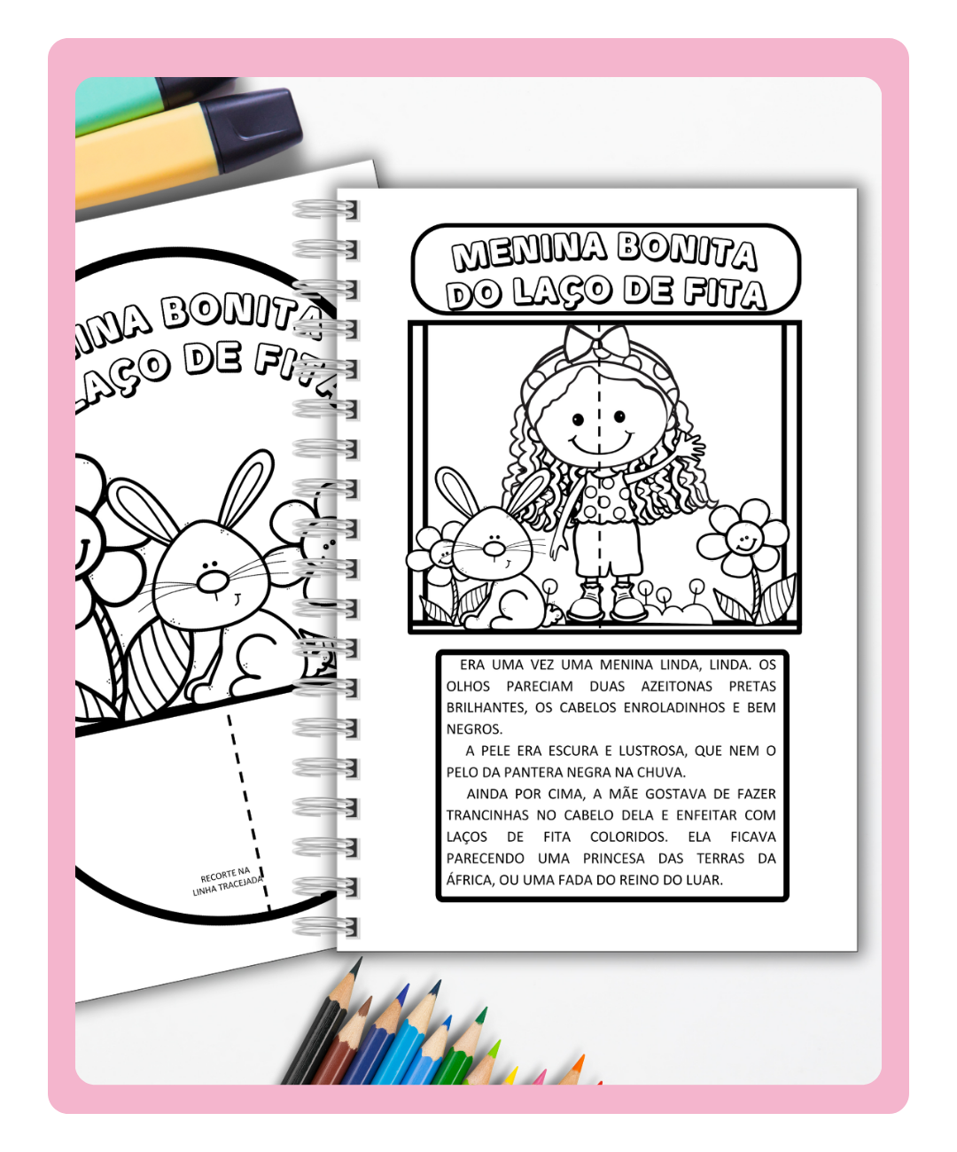 ideias criativas laços de fita para colorir