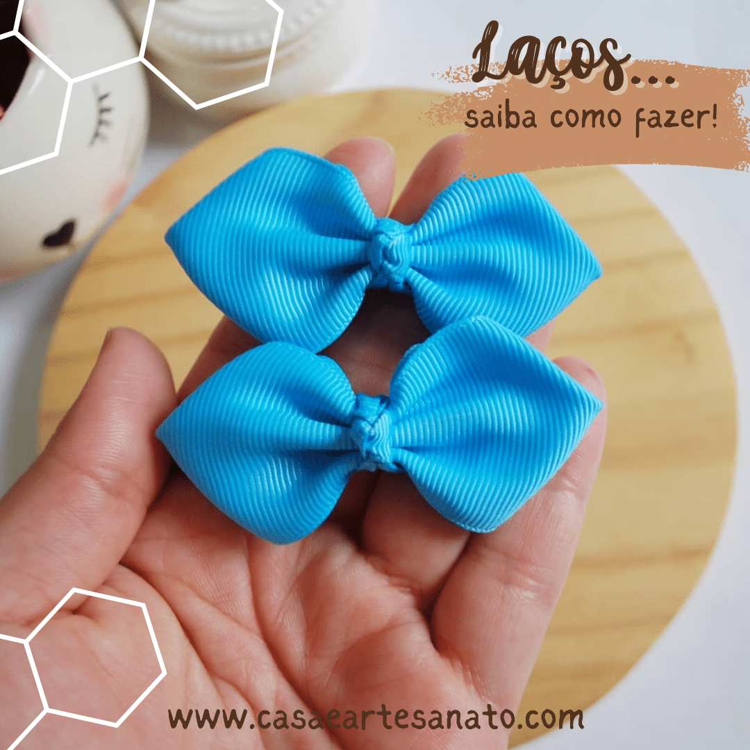 laços de tecido para cabelo passo a passo