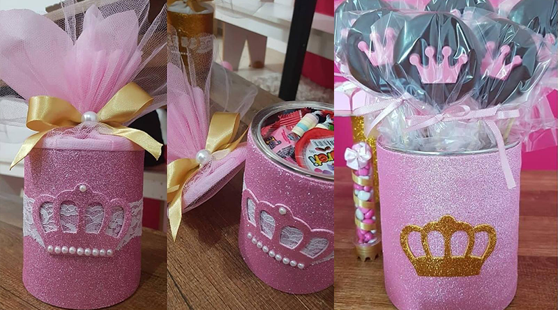 ideias de latas de leite decoradas com eva para festas infantis