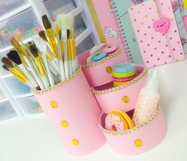 lata de leite decorada com eva