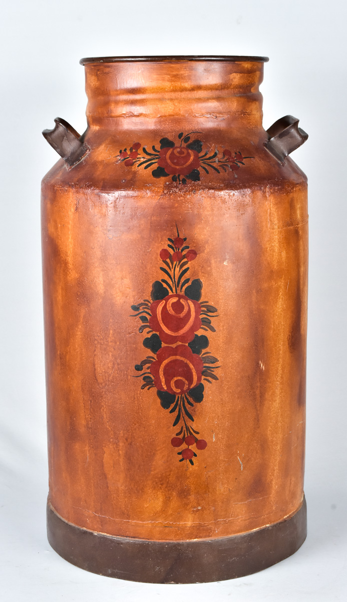 latao de leite antigo decorado