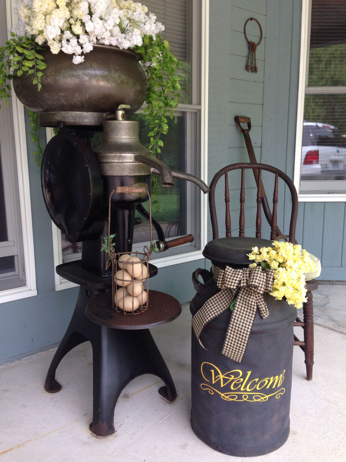 latao de leite antigo decorado