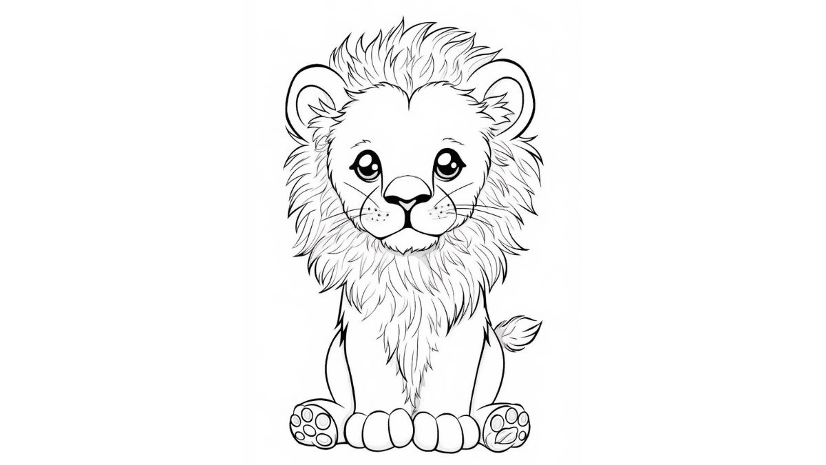 leao para colorir