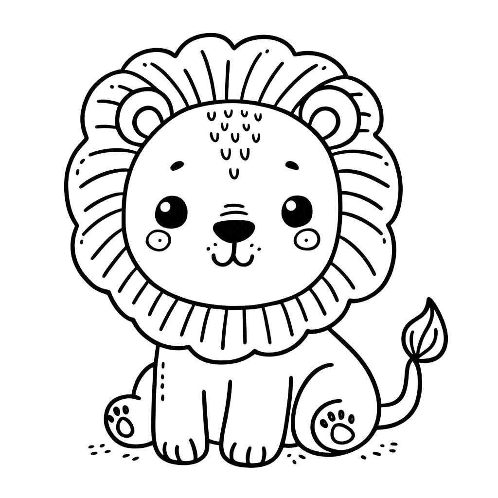 desenho de leao vs tigre para colorir