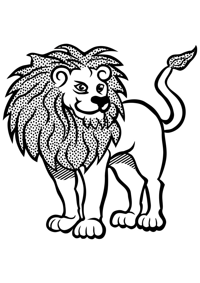 leao para colorir