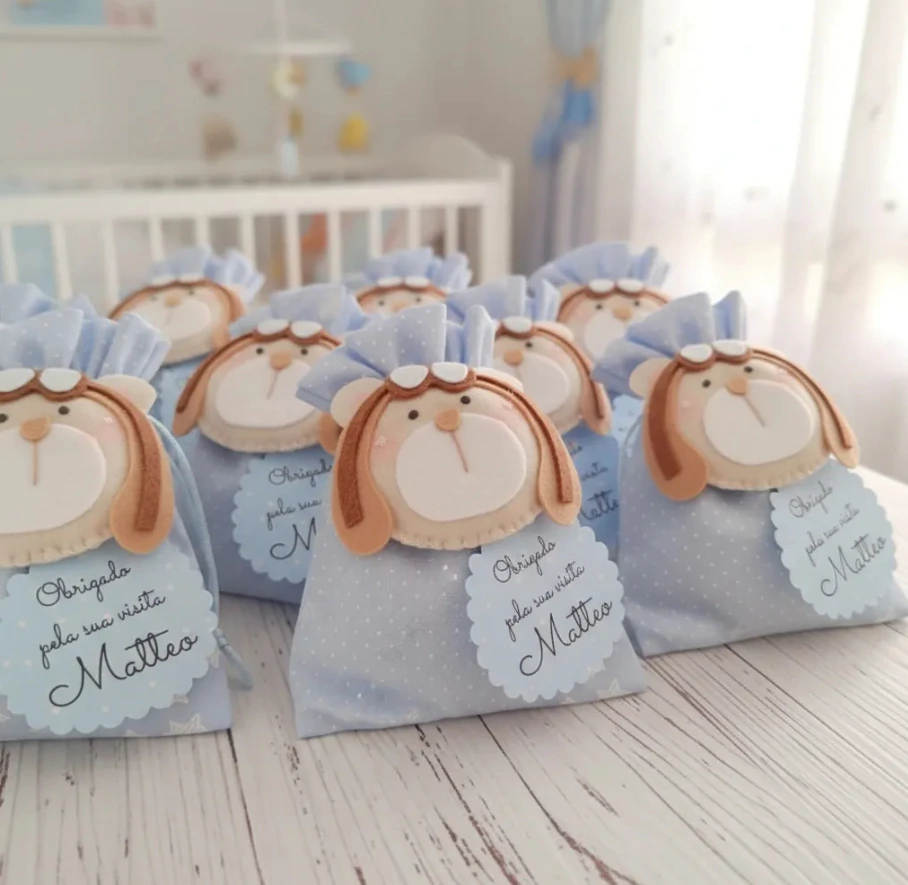 DIY: Chaveiros de Feltro para Lembrancinha de Maternidade de Menino