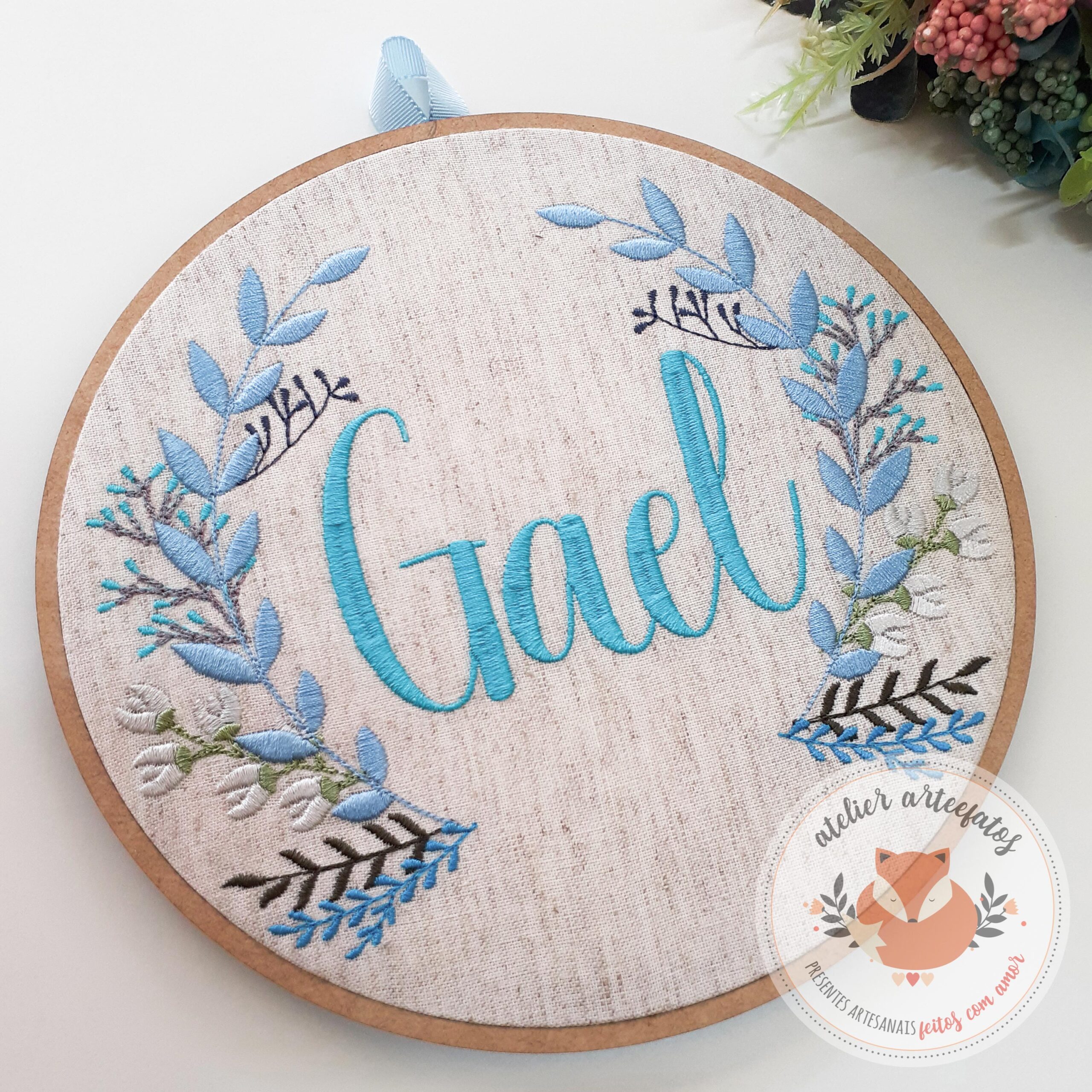 lembrança maternidade menino tecido