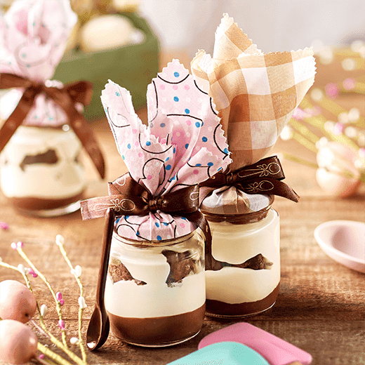 lembrancinha de páscoa pote de vidro decorado