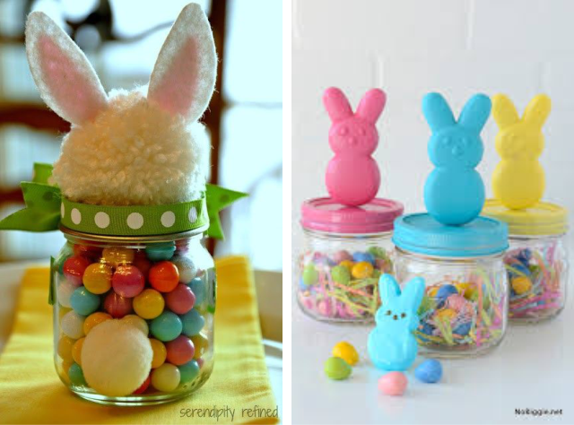 lembrancinha de páscoa pote de vidro decorado