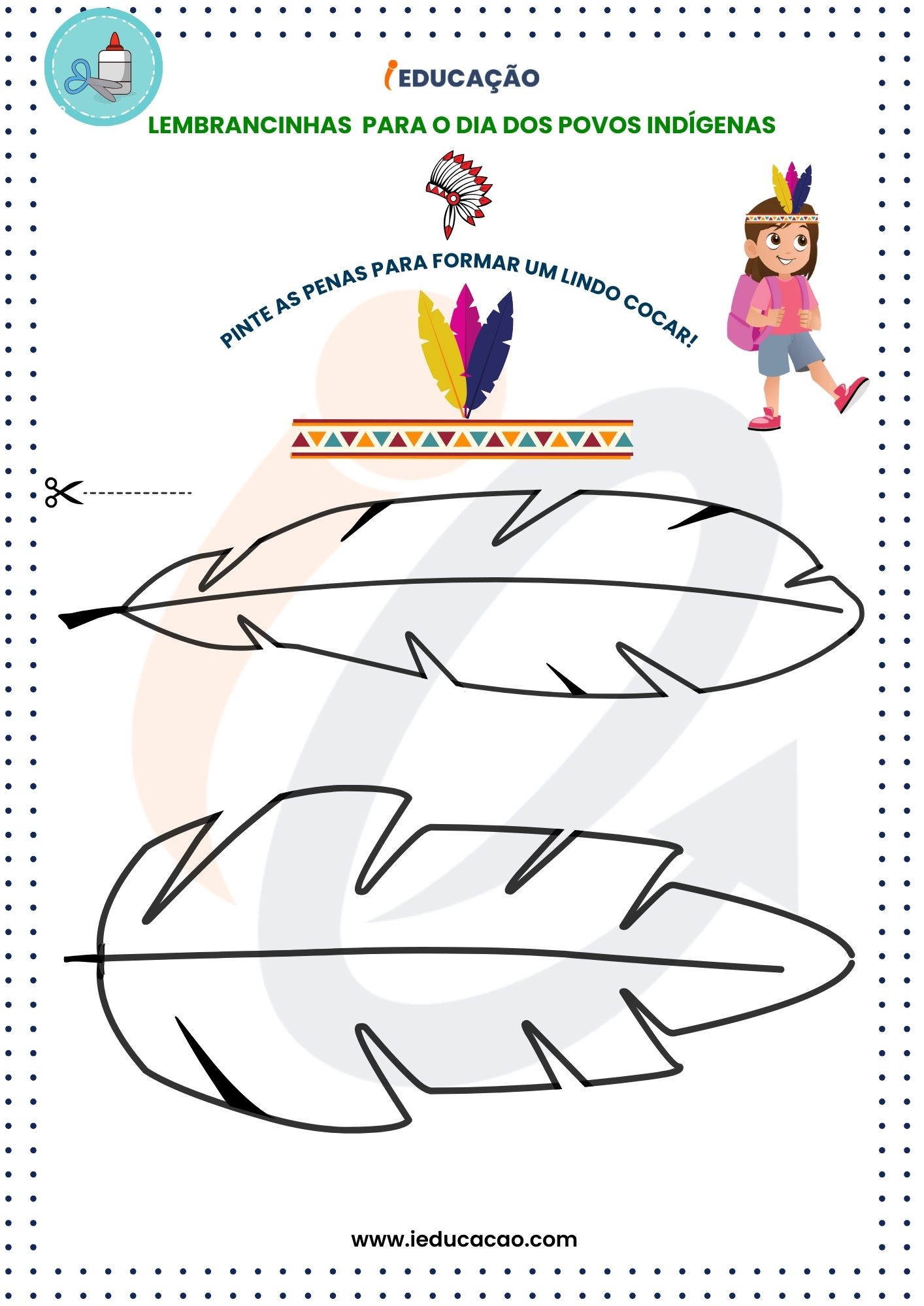 moldes lembrancinha dia do indio