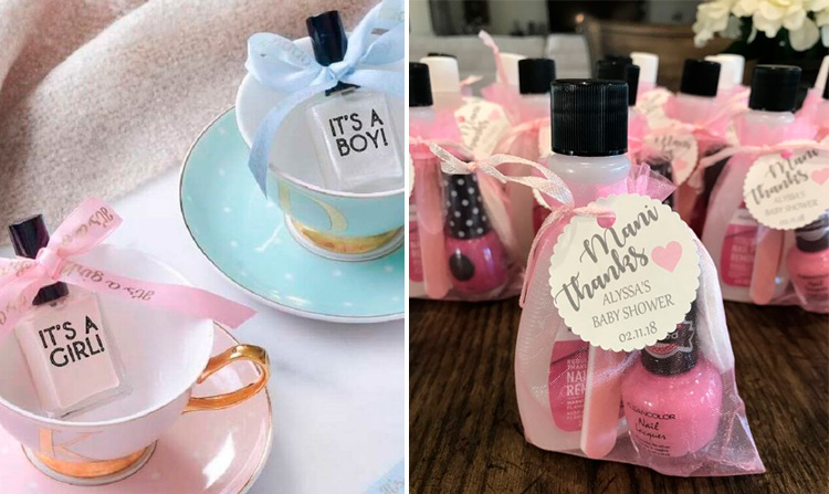 lembrancinhas de chá de bebê DIY vs compradas prontas