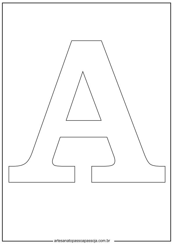 molde letra A para artesanato