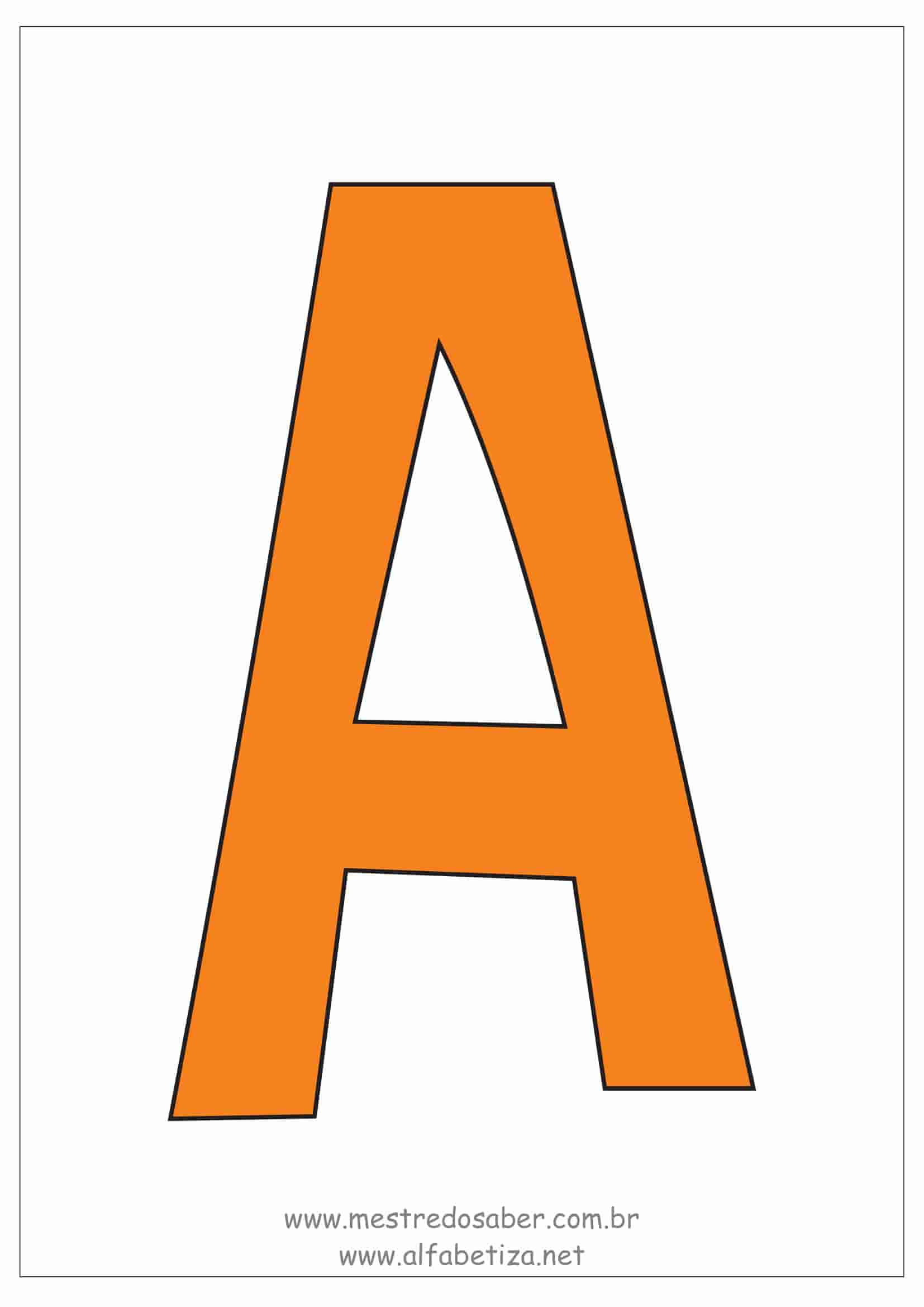 molde letra A para alfabeto completo