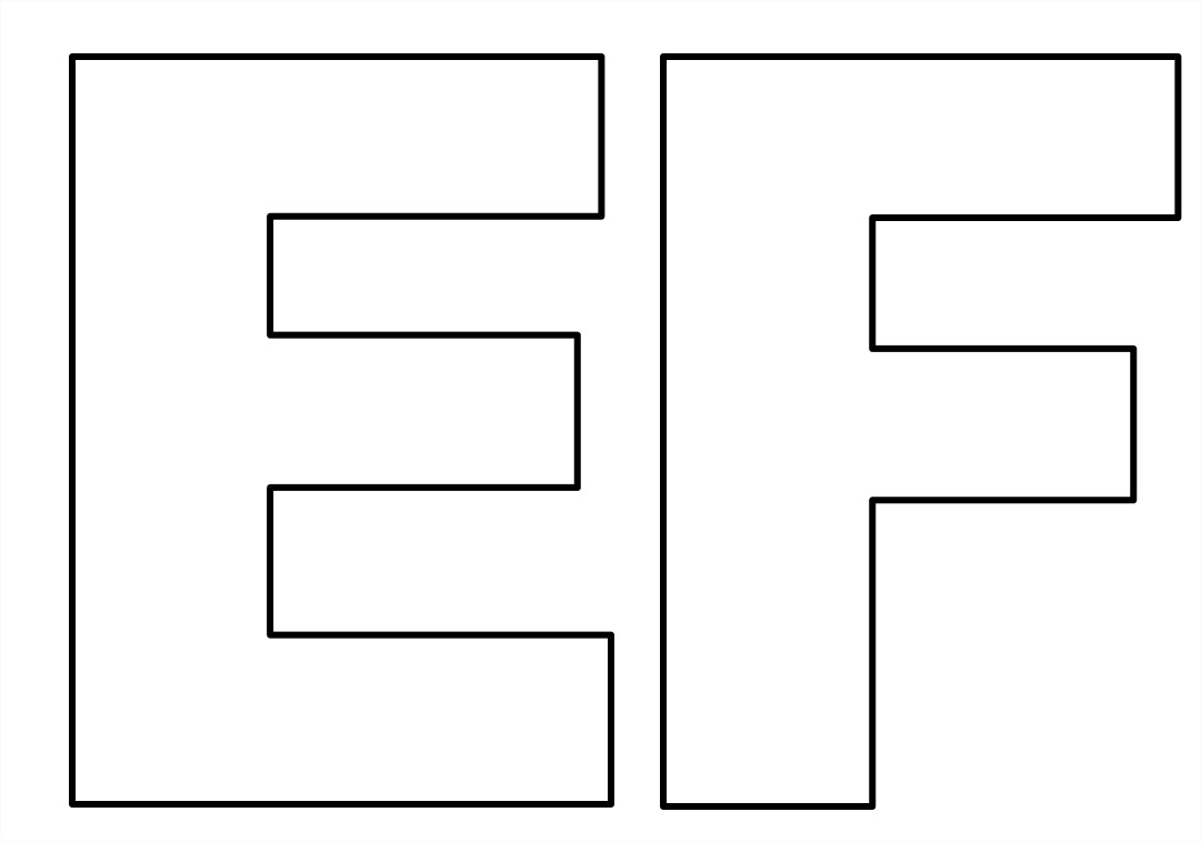 letra E minúscula para imprimir
