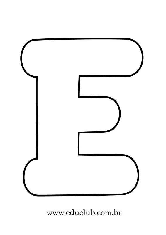 Molde letra E para EVA
