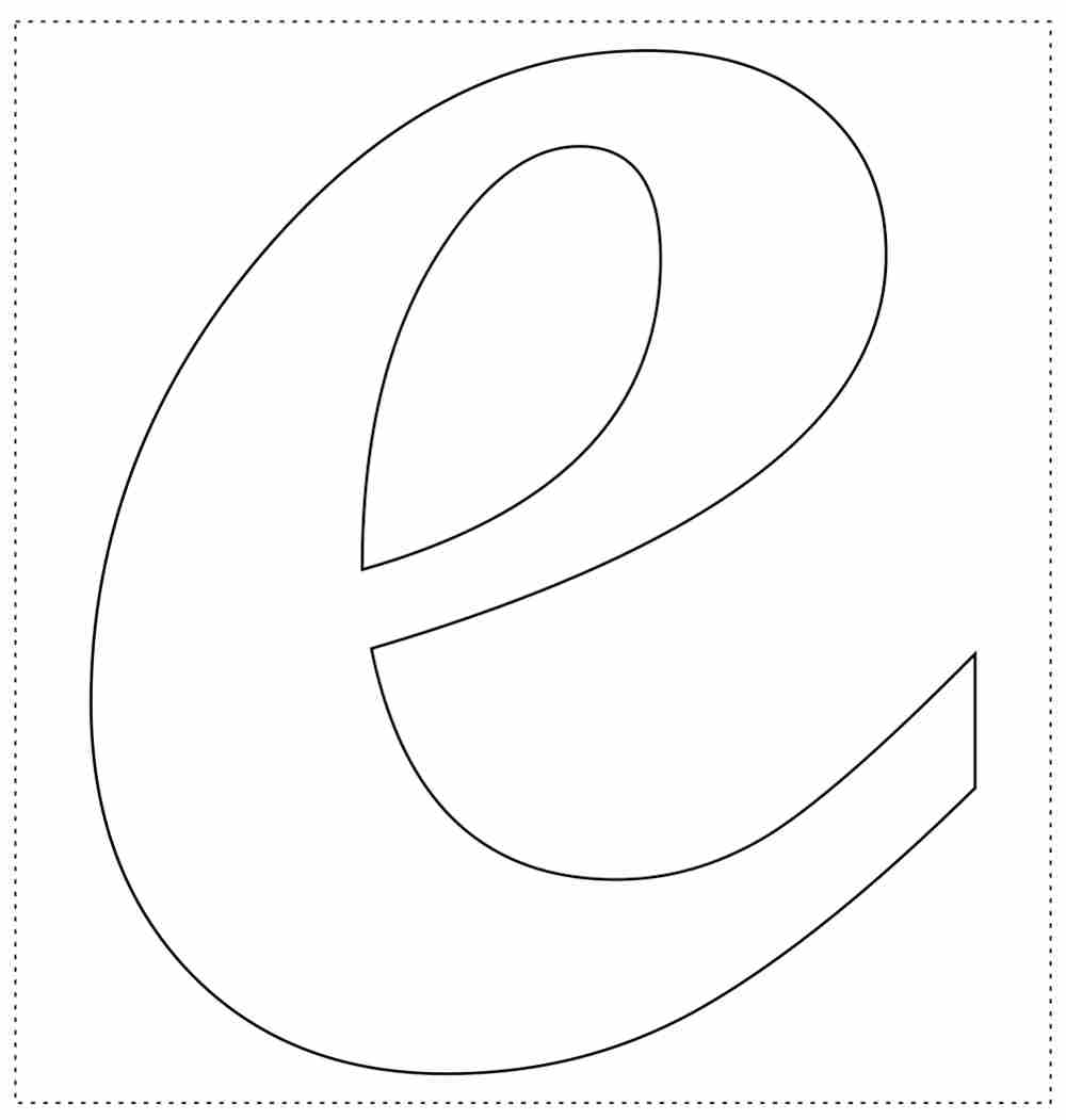 molde letra E tamanho A4