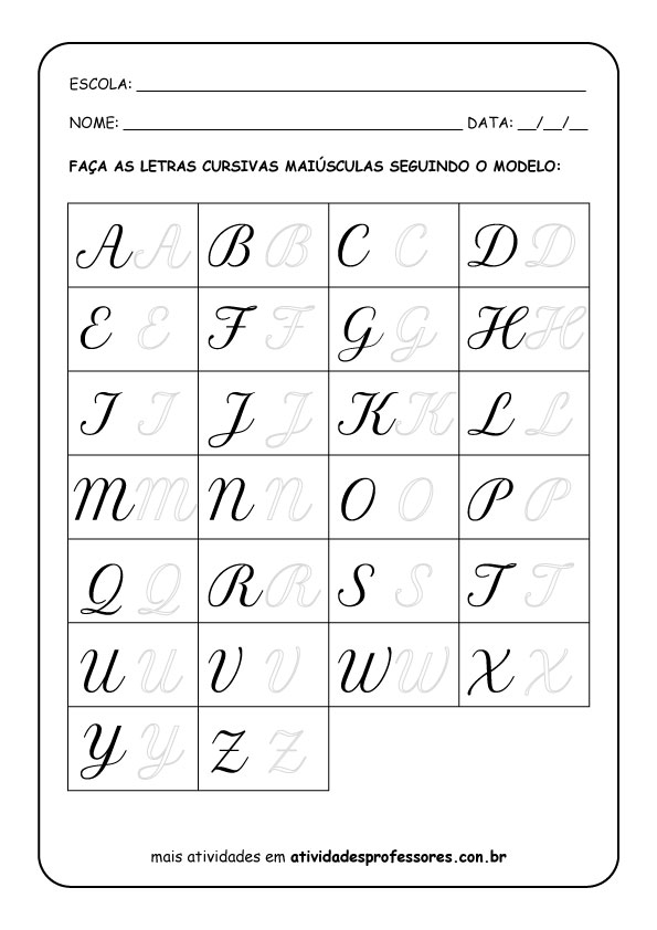 erros comuns ao imprimir moldes de letras