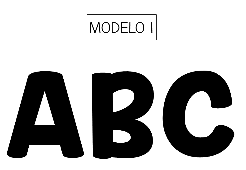moldes de letras para cartaz de festa