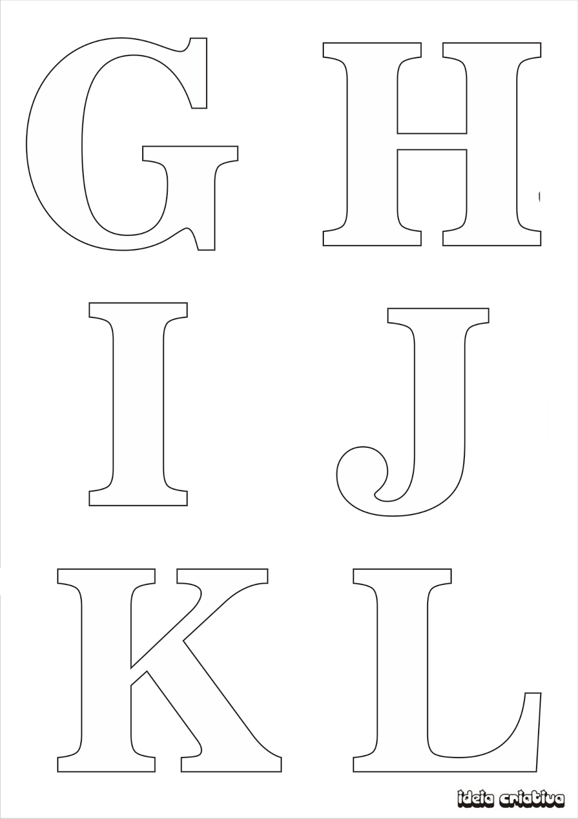moldes de letras para educação infantil