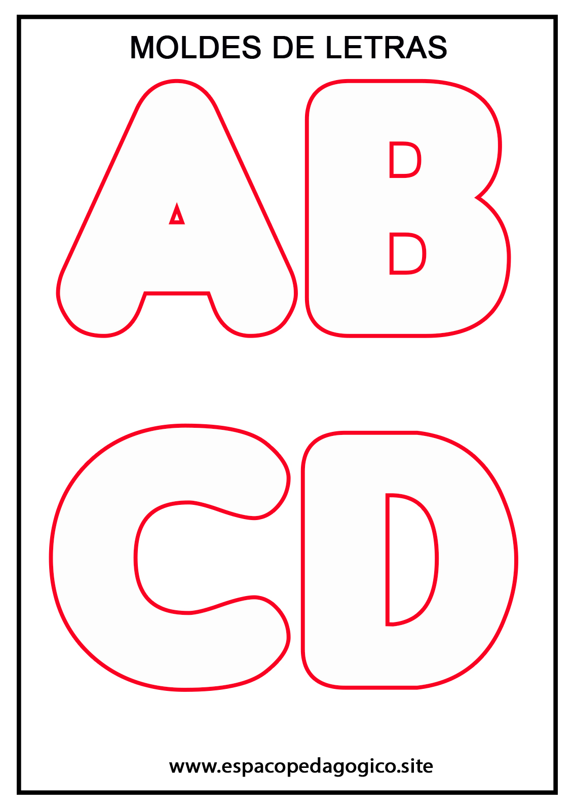 Moldes de letras EVA cursivas
