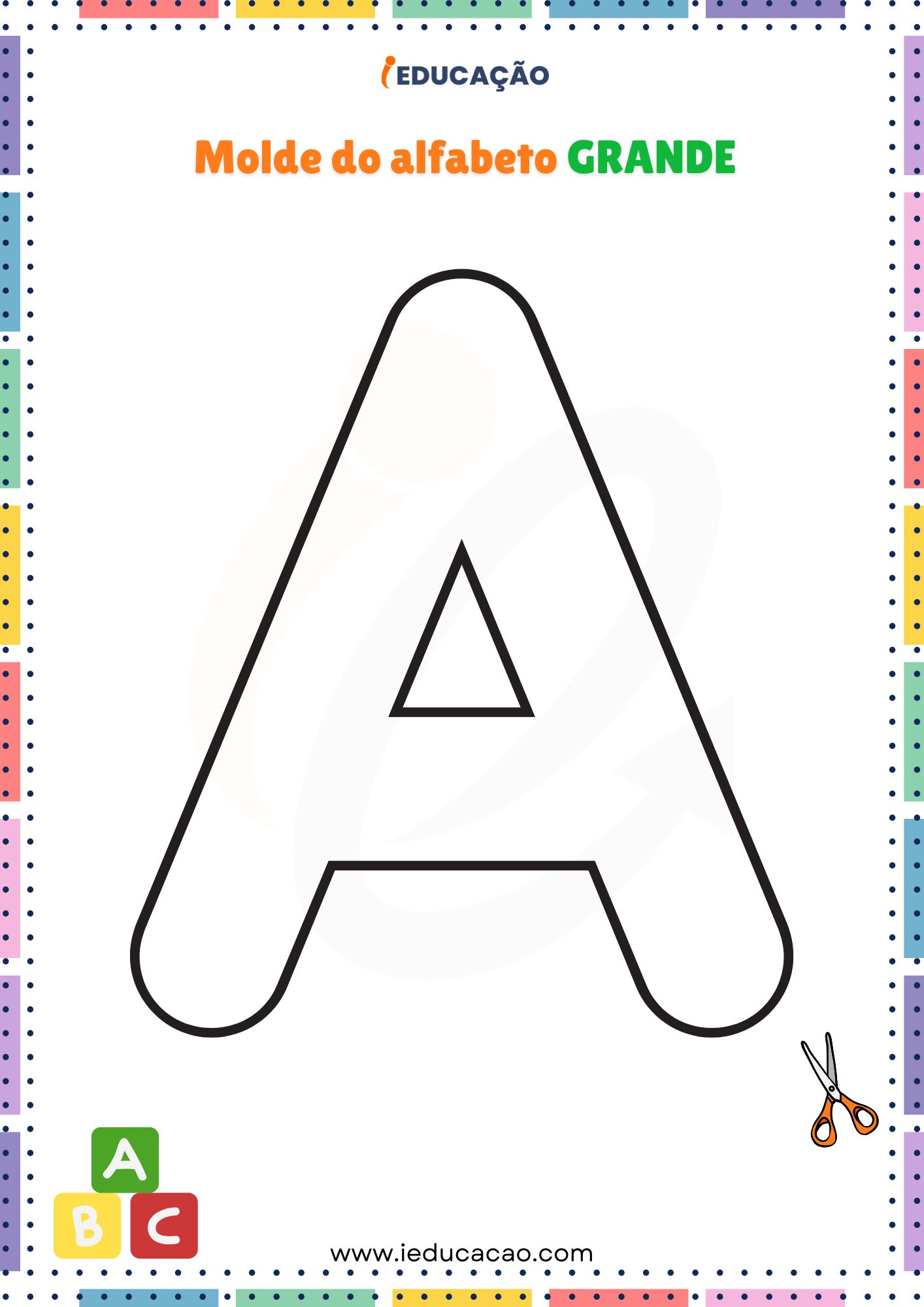 Moldes de letras EVA para festa infantil