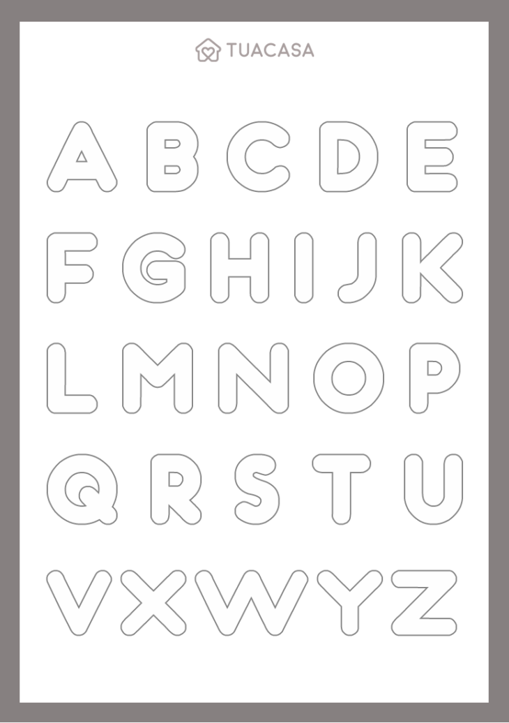 Moldes de letras EVA vazadas