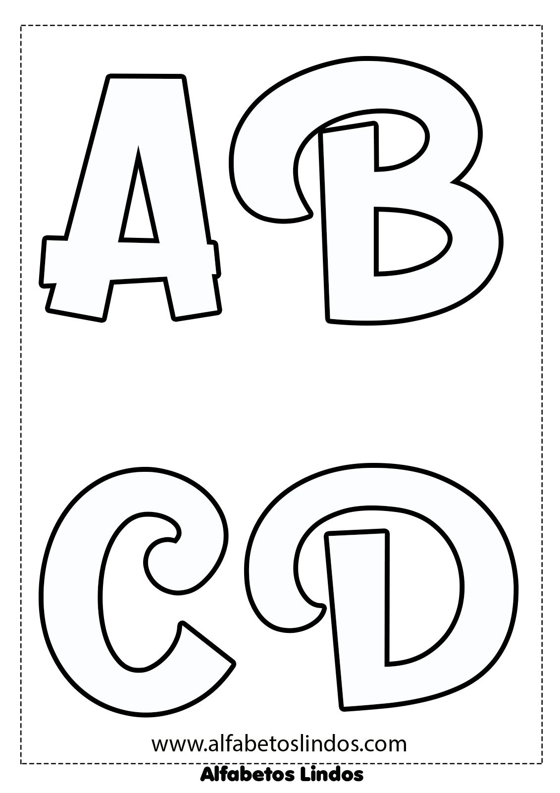 Moldes de letras EVA temáticas