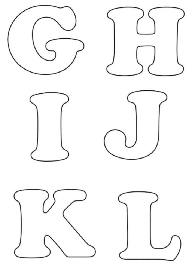 Moldes de letras para feltro e EVA
