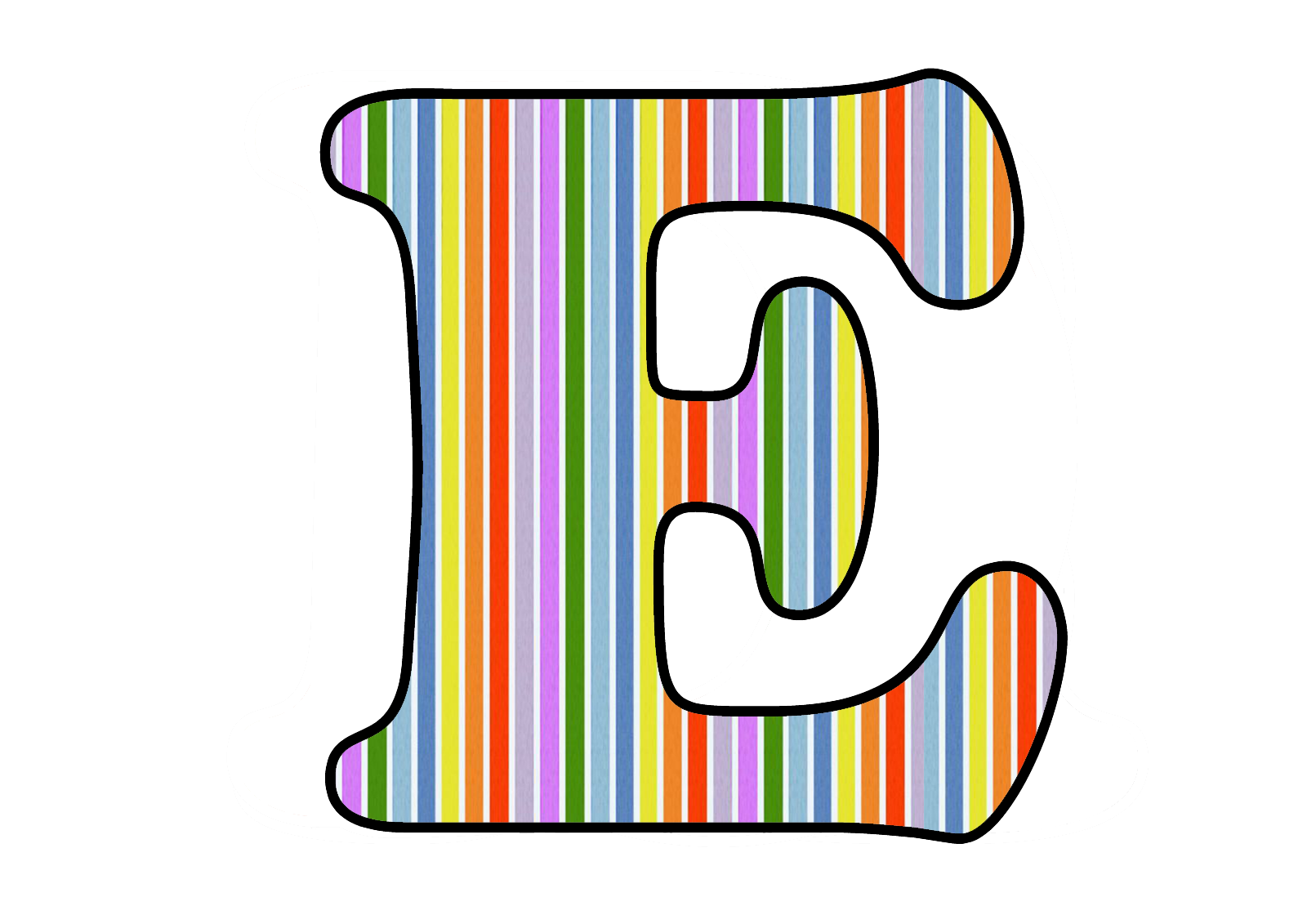 Moldes de letras para feltro e EVA