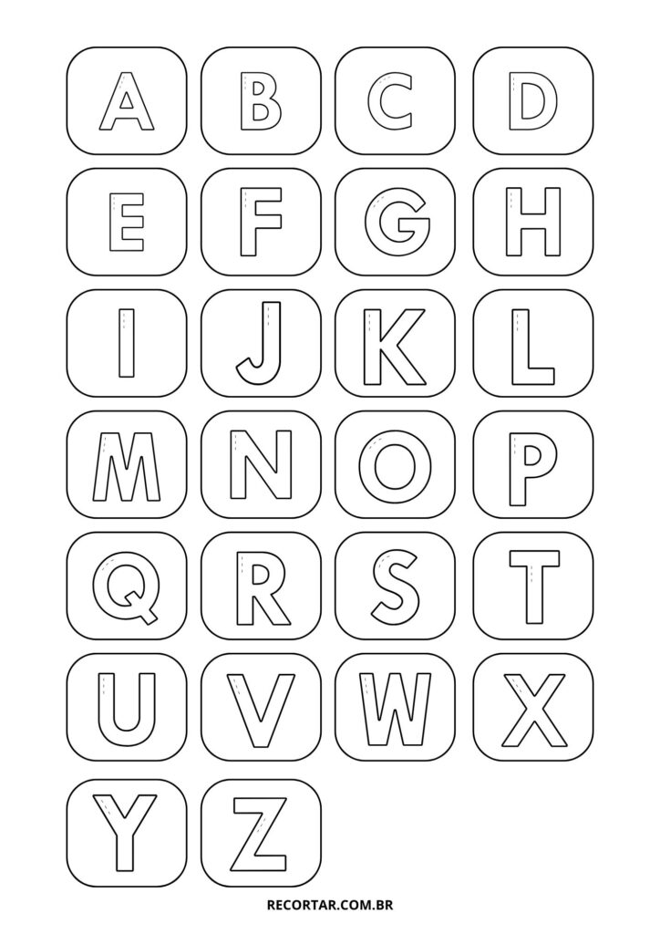 moldes de letras para imprimir vs fontes digitais