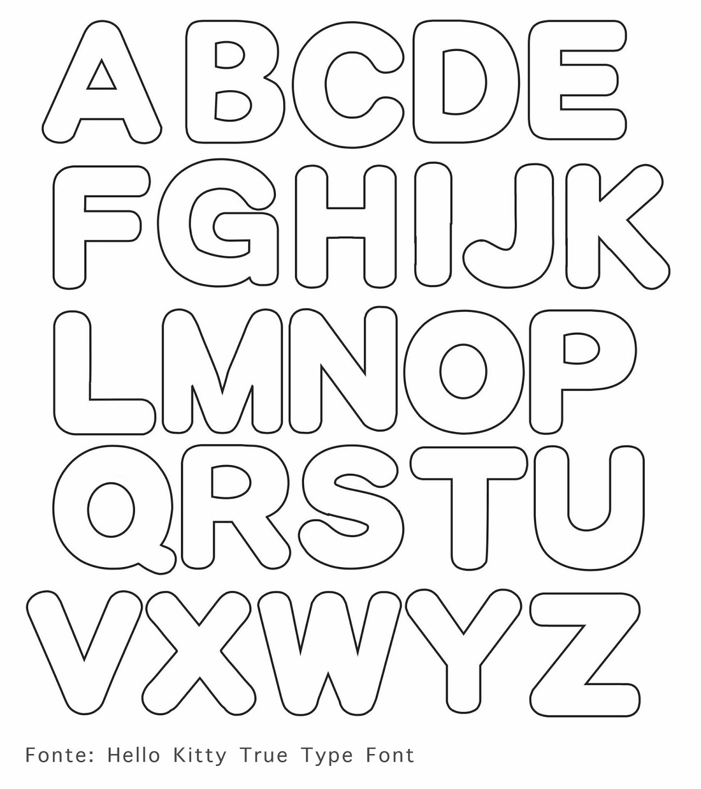 molde de letras 3D em EVA