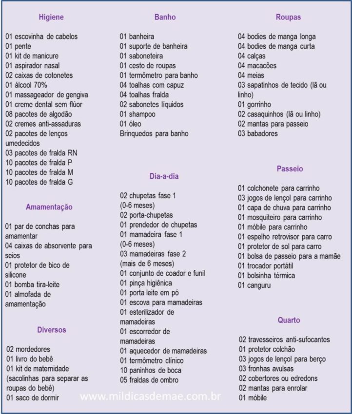 como economizar na lista de cha de fraldas
