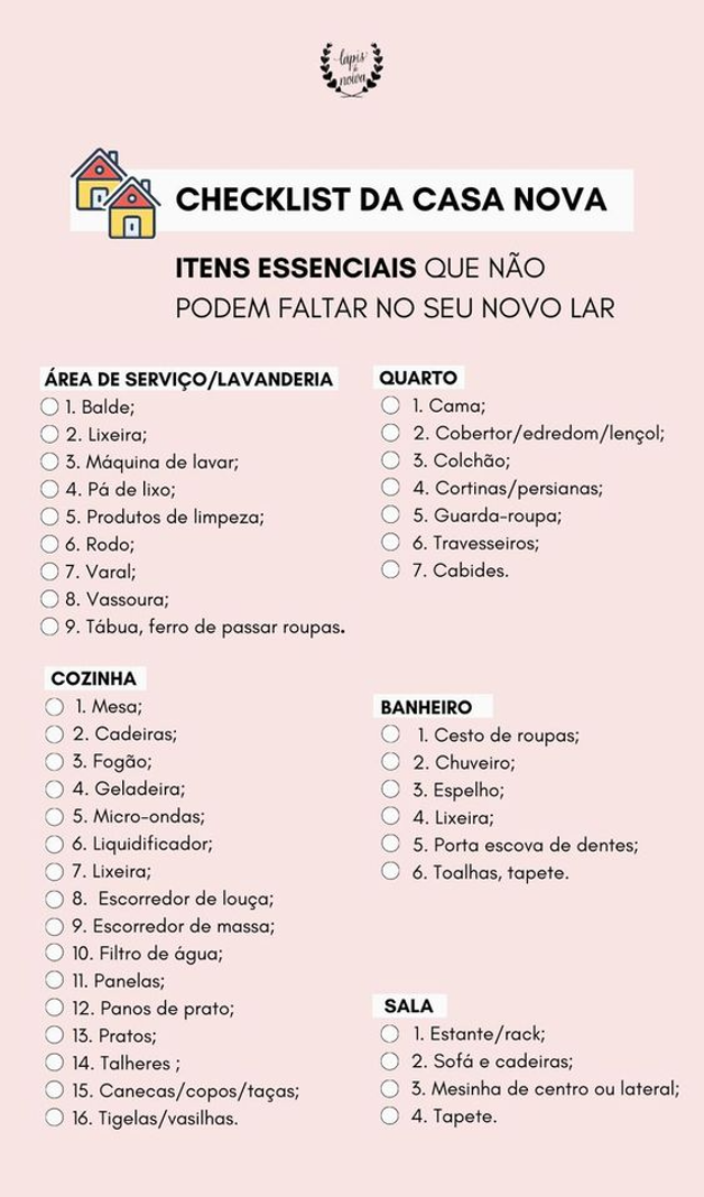 como fazer lista chá de casa nova