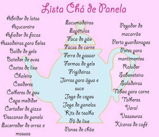 lista de chá de casa nova pdf grátis