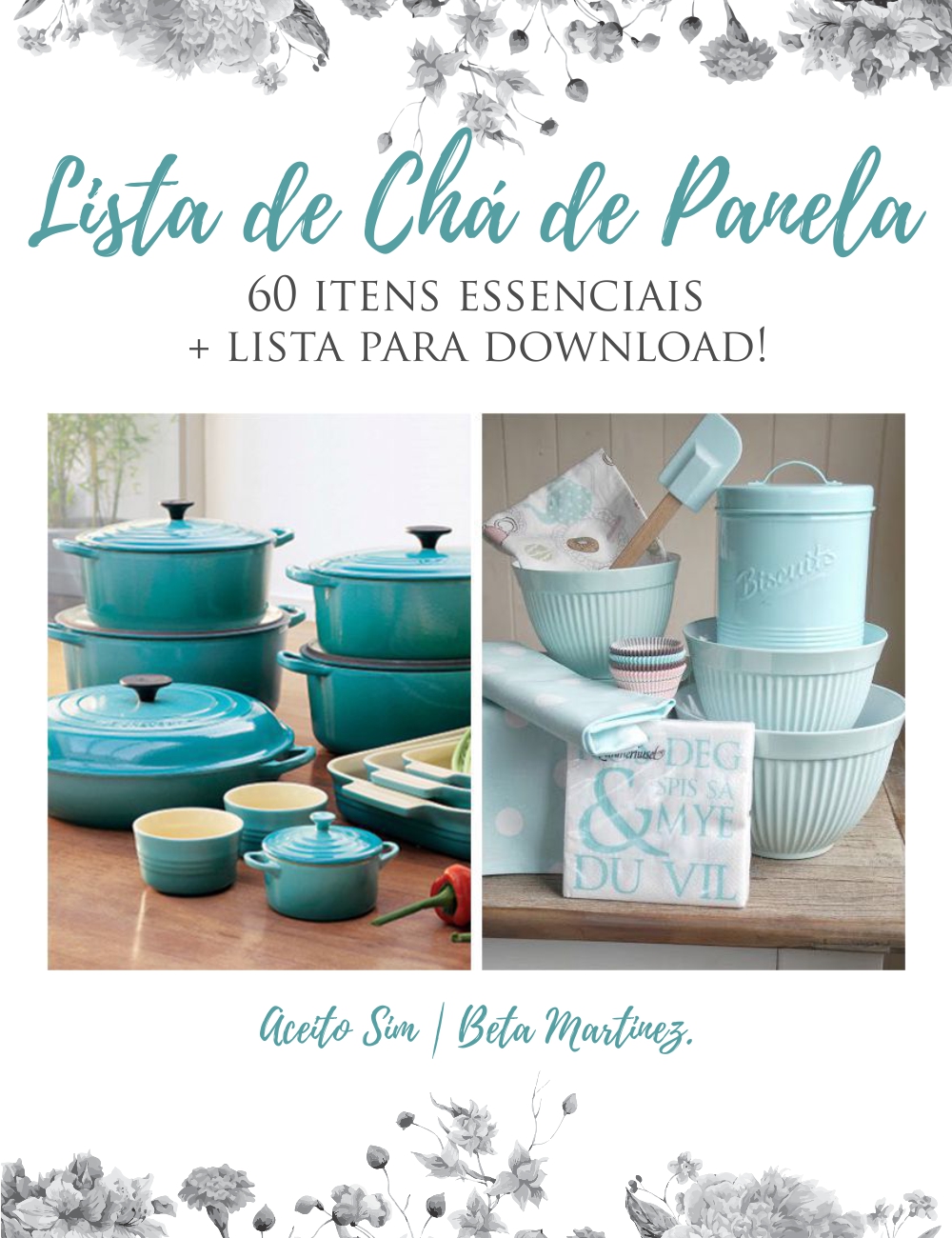 erros comuns ao montar lista de chá de casa nova