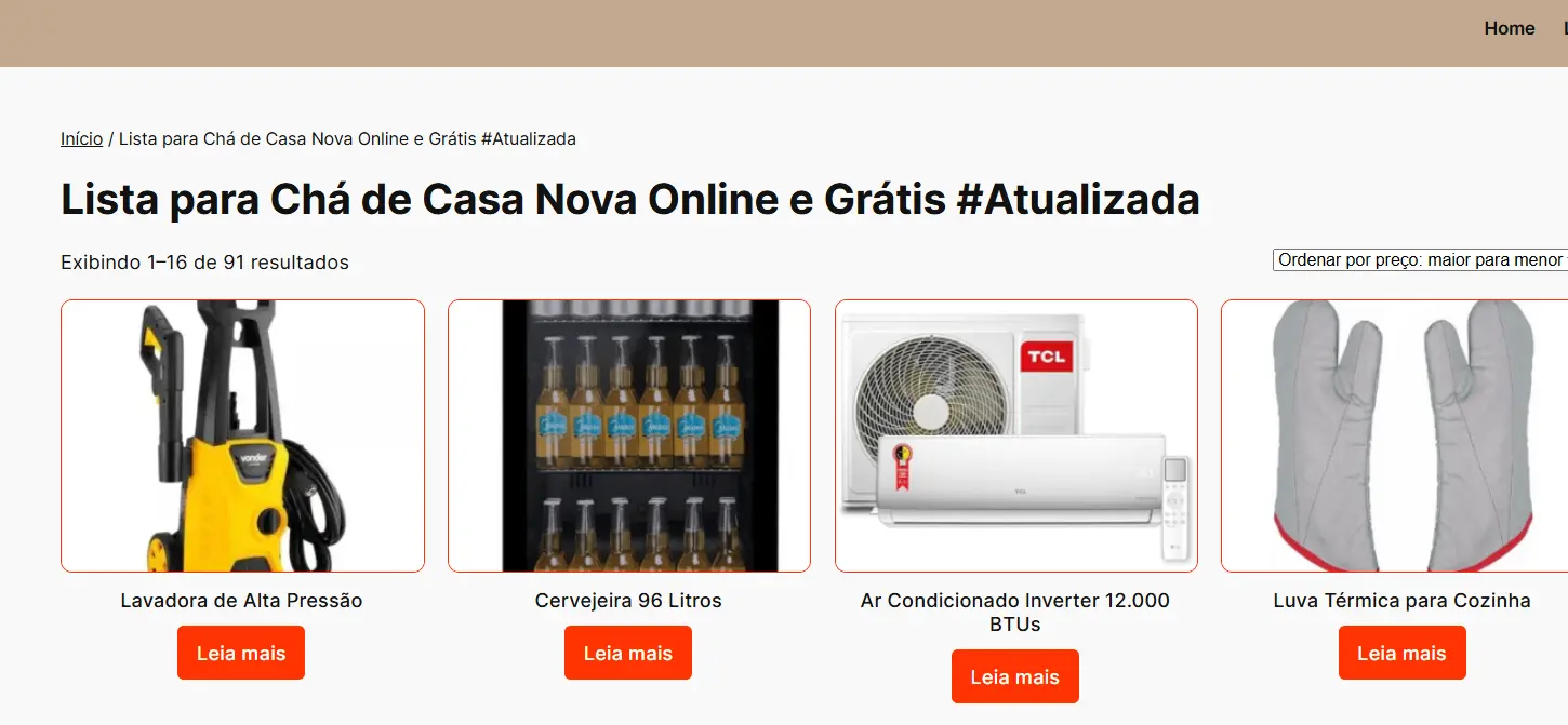 lista de chá de casanova pronta para imprimir