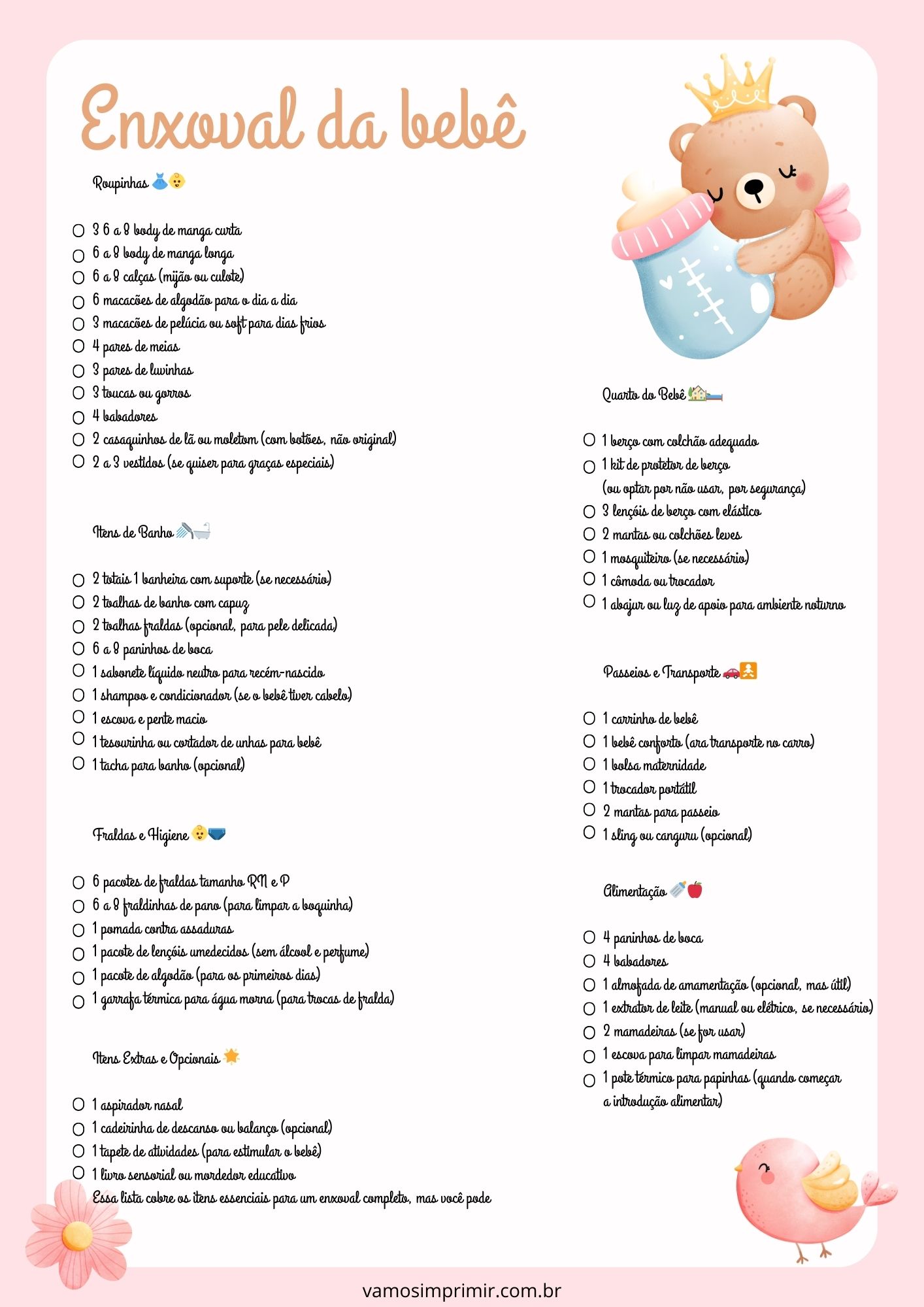 enxoval de bebê prático
