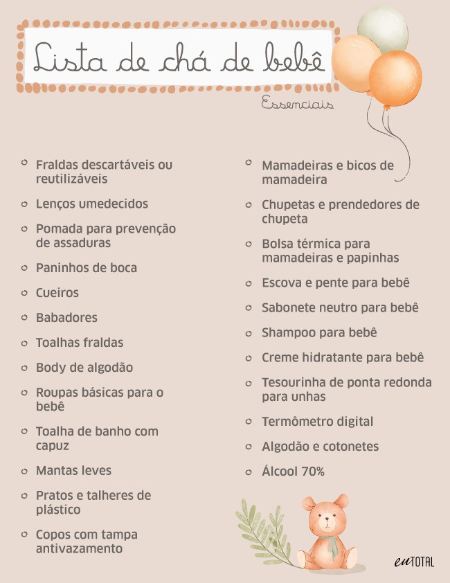 erros comuns ao montar lista chá de fraldas