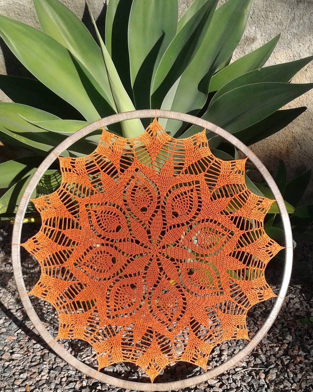 mandala de crochê vintage