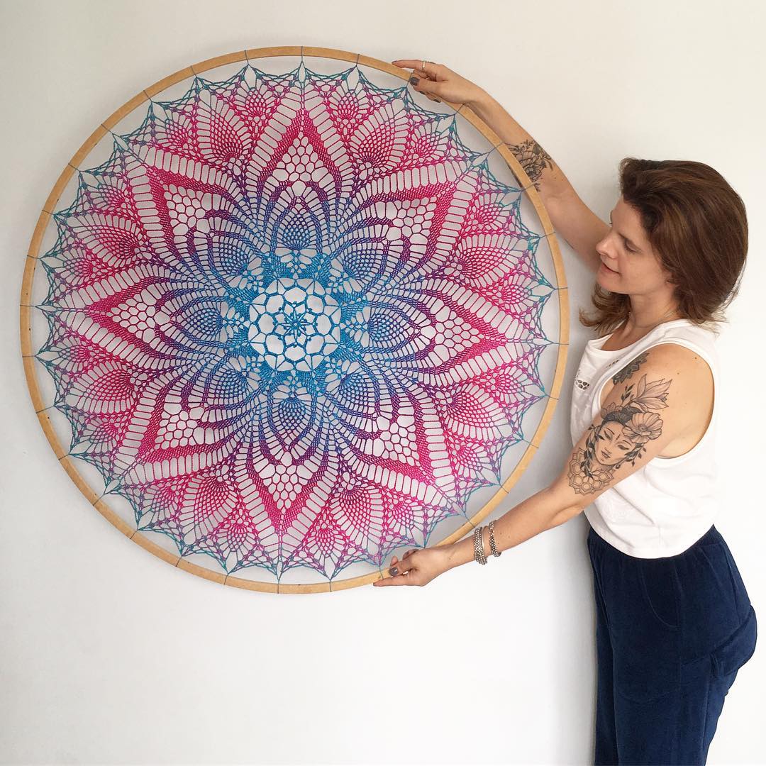 diagrama mandala crochê
