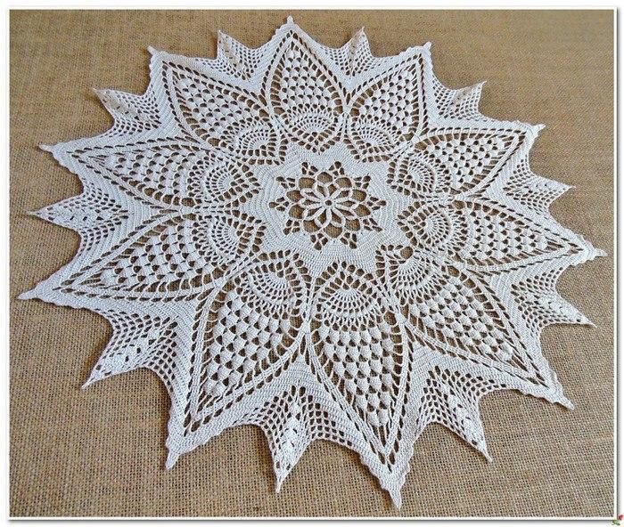 mandala de crochê decorativa