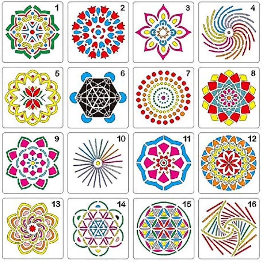 mandala fácil vs mandala complexa