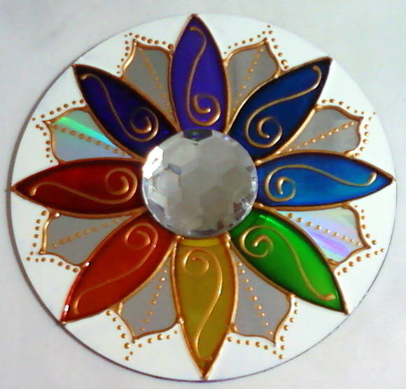 ideias criativas mandalas com cds velhos