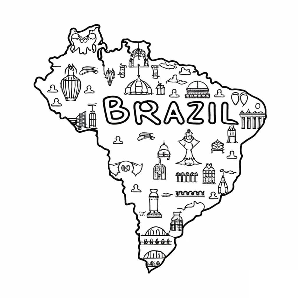 mapa do brasil para imprimir e colorir
