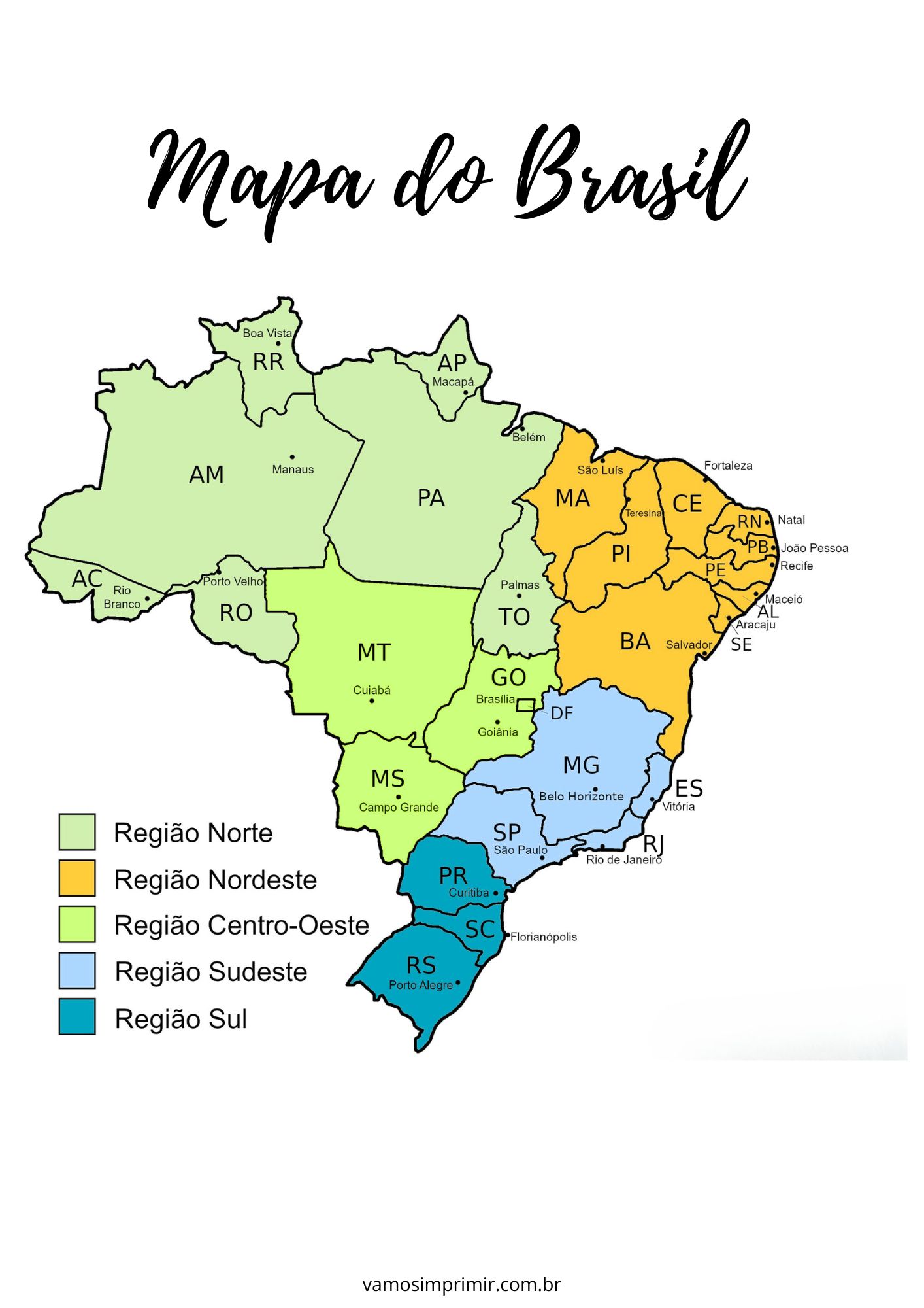mapa do brasil para pintura